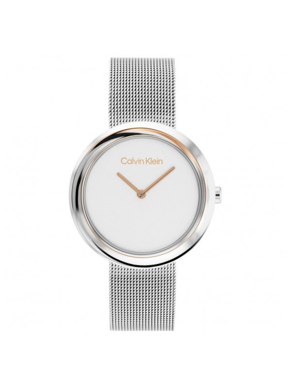 Orologio Donna Calvin Klein Sculptural twisted bezel 25200011 Acciaio Silver