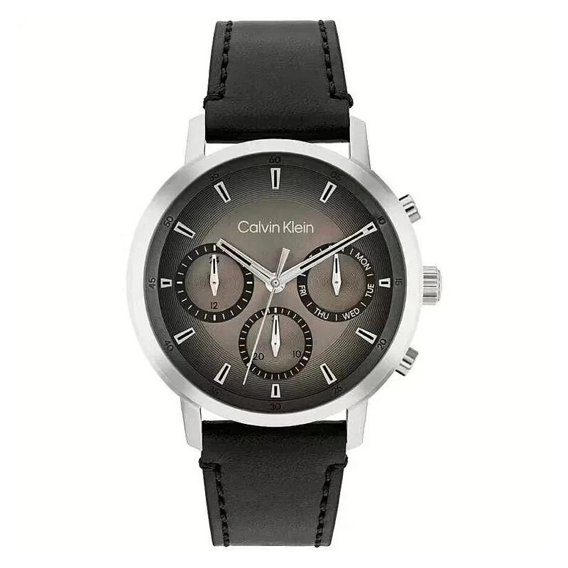 Orologio Uomo Calvin Klein Gauge 25200496 Cinturino Pelle Nero