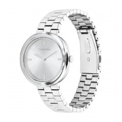 Orologio Donna Calvin Klein Twisted Bezel 25100093 Acciaio Silver