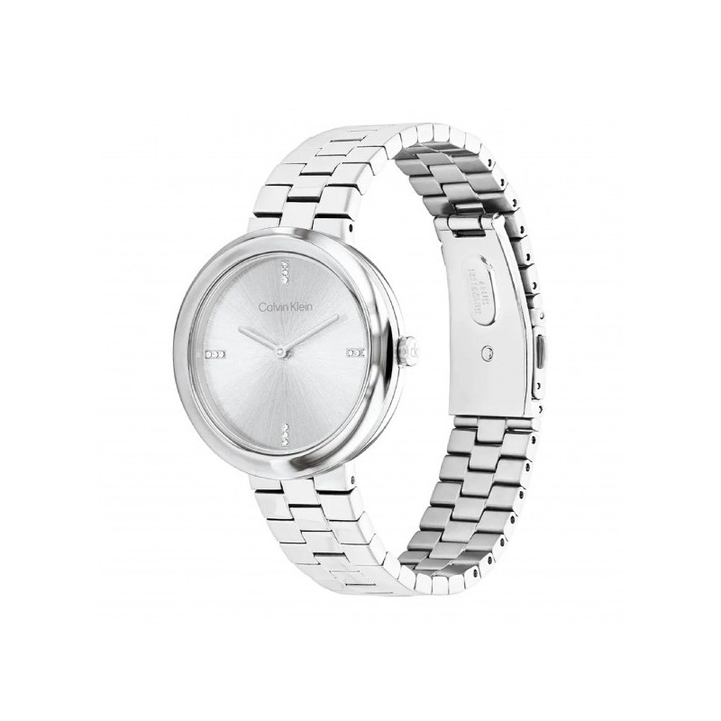 Orologio Donna Calvin Klein Twisted Bezel 25100093 Acciaio Silver