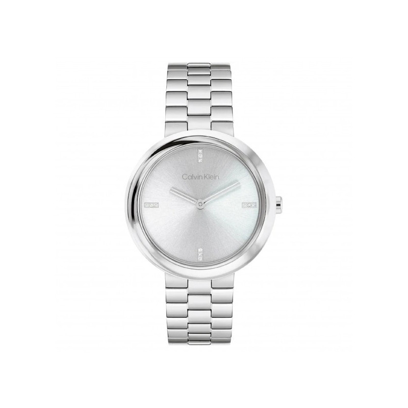 Orologio Donna Calvin Klein Twisted Bezel 25100093 Acciaio Silver Orologio Donna Calvin Klein Twisted Bezel 25100093 Acciaio Silver