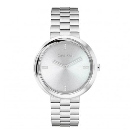 Orologio Donna Calvin Klein Twisted Bezel 25100093 Acciaio Silver