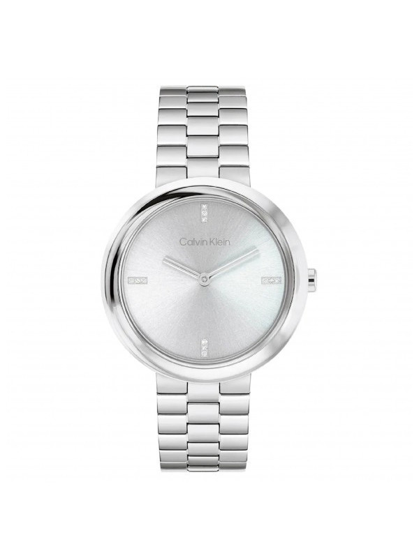 Orologio Donna Calvin Klein Twisted Bezel 25100093 Acciaio Silver