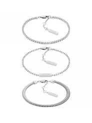 Bracciale Donna Calvin Klein Trio 35000796 Acciaio Silver