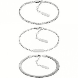 Bracciale Donna Calvin Klein Trio 35000796 Acciaio Silver