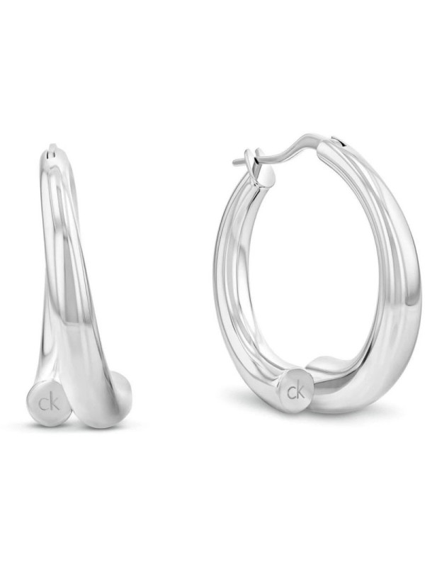 Orecchini Donna Calvin Klein Spiral 35000768 In Acciaio Silver