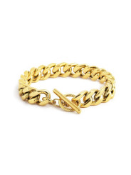 Bracciale Donna Marlù 12BR0026G-L Catena Grumetta in Acciaio Colore Oro Giallo