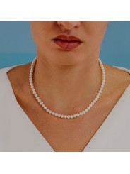 Collana Donna Comete in Oro Bianco 18kt Perle Acqua dolce FWQ 104 AM