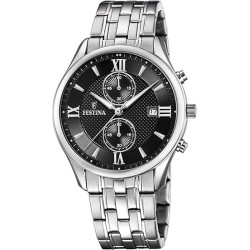 Orologio Uomo Cronografo Festina F6854/8 Timeless Chronograph Acciaio Silver