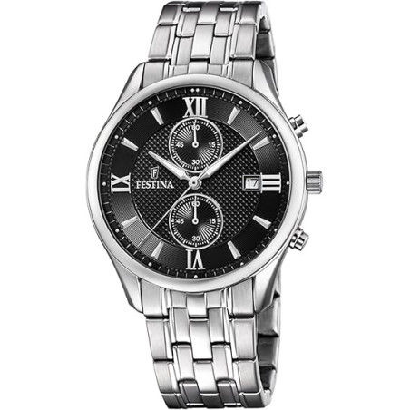 Orologio Uomo Cronografo Festina F6854/8 Timeless Chronograph Acciaio Silver