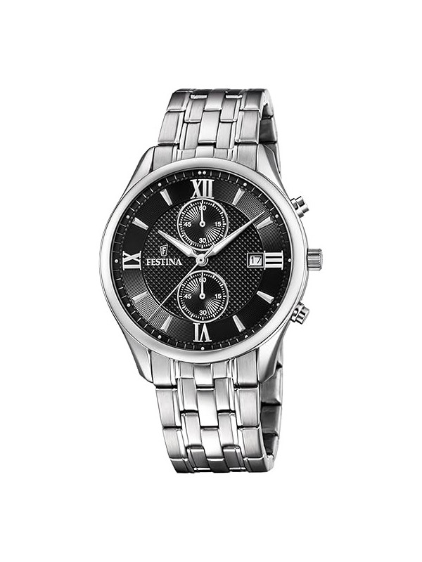 Orologio Uomo Cronografo Festina F6854/8 Timeless Chronograph Acciaio Silver