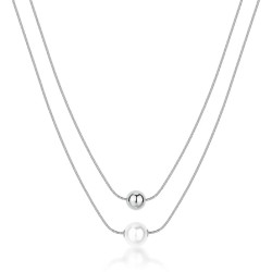 Collana Donna girocollo Brosway BPC46 in acciaio con sfera e perla