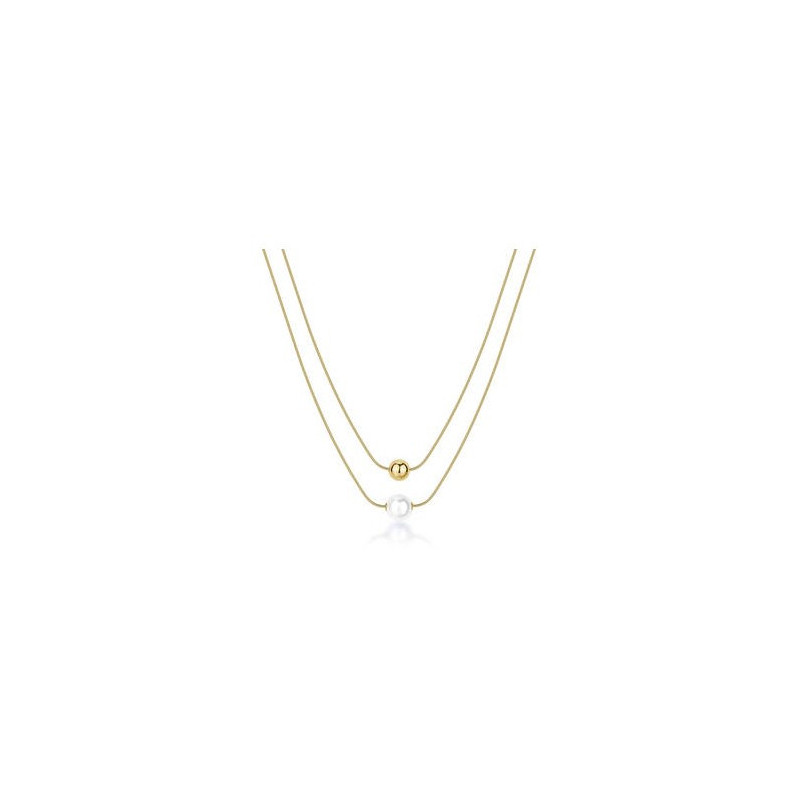 Collana Donna doppio filo Brosway Perfect in acciaio dorato con sfera BPC47 Collana Donna doppio filo Brosway Perfect in acciaio dorato con sfera BPC47