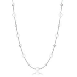 Collana Donna girocollo Brosway in acciaio con sfere e perle BPC48