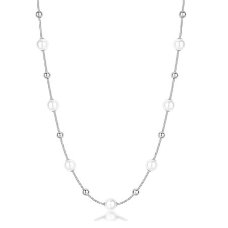 Collana Donna girocollo Brosway in acciaio con sfere e perle BPC48