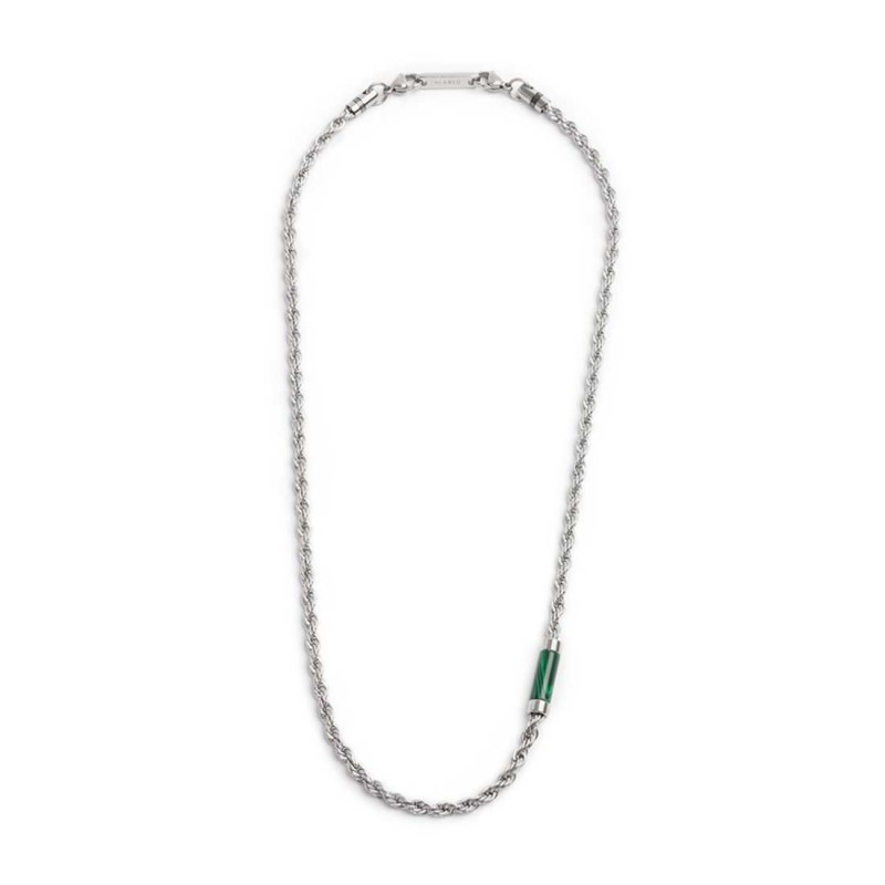 Collana Uomo Marlù 30CN0009-V con elemento in pietra Verde