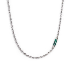 Collana Uomo Marlù 30CN0009-V con elemento in pietra Verde