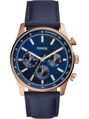 Orologio Uomo Fossil Sullivan BQ2449IE Cinturino Pelle Blu Cassa 44mm