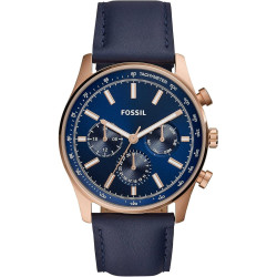 Orologio Uomo Fossil Sullivan BQ2449IE Cinturino Pelle Blu Cassa 44mm