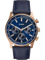 Orologio Uomo Fossil Sullivan BQ2449IE Cinturino Pelle Blu Cassa 44mm