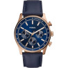 Orologio Uomo Fossil Sullivan BQ2449IE Cinturino Pelle Blu Cassa 44mm