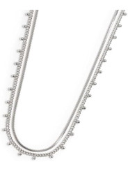 Collana Donna Marlù doppia catena snake e grumetta con sfere 33CN0026