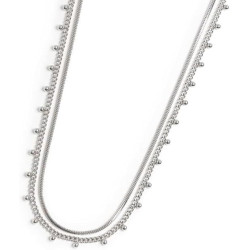 Collana Donna Marlù doppia catena snake e grumetta con sfere 33CN0026