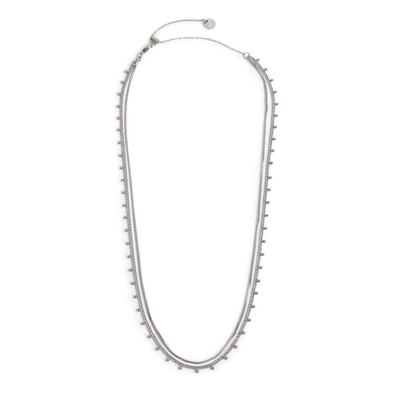 Collana Donna Marlù doppia catena snake e grumetta con sfere 33CN0026