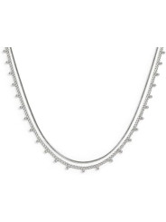 Collana Donna Marlù doppia catena snake e grumetta con sfere 33CN0026