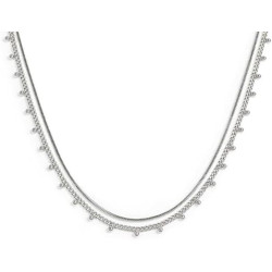 Collana Donna Marlù doppia catena snake e grumetta con sfere 33CN0026