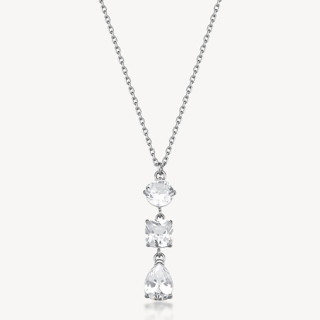 Collana Donna girocollo Brosway in acciaio con zirconi bianchi BIG01