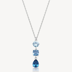 Collana Donna Brosway Dreaming in acciaio con zirconi Azzurri BIG02