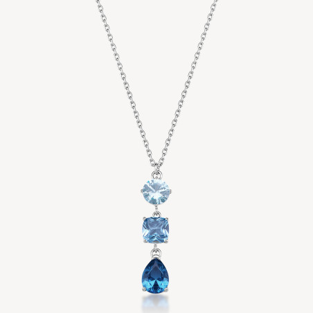 Collana Donna Brosway Dreaming in acciaio con zirconi Azzurri BIG02