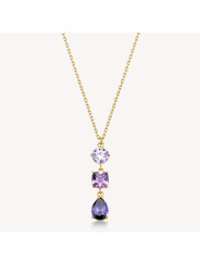 Acquista Collana Donna Brosway Dreaming BIG03 Oro e Zirconi Viola