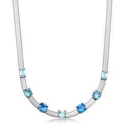 ollana Donna Snake Brosway Dreaming BIG05 Acciaio e Zirconi Azzurri