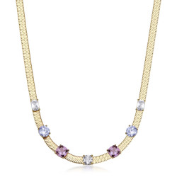 Collana Donna Snake Brosway Dreaming BIG06 Acciaio Oro con Zirconi