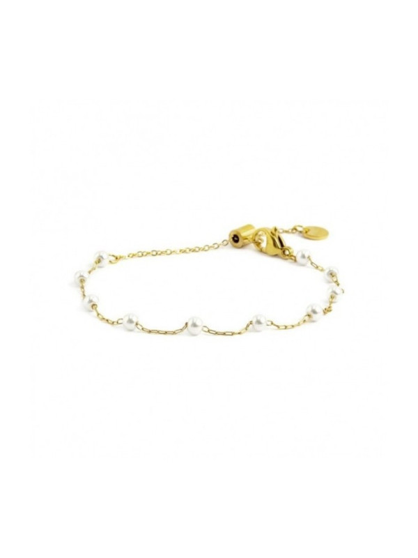 Bracciale Donna Marlù 2BR0070G-W in Acciaio 316L Colore Oro con Perle