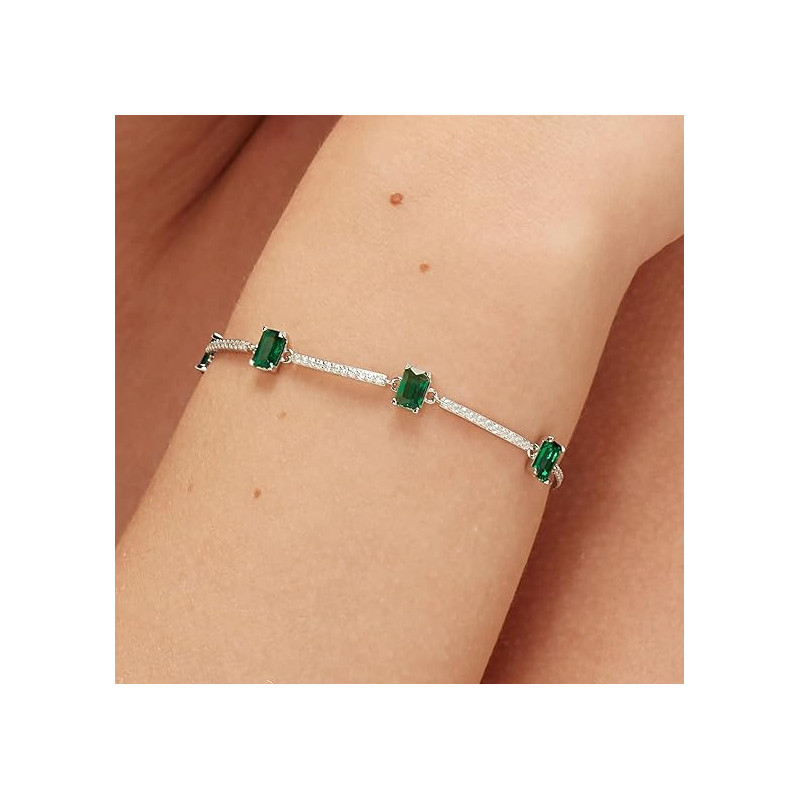 Bracciale Donna Brosway Rigido in Argento e Life Green Fancy FLG04