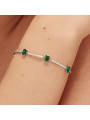Bracciale Donna Brosway Rigido in Argento e Life Green Fancy FLG04