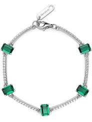 Bracciale Donna Brosway Rigido in Argento e Life Green Fancy FLG04