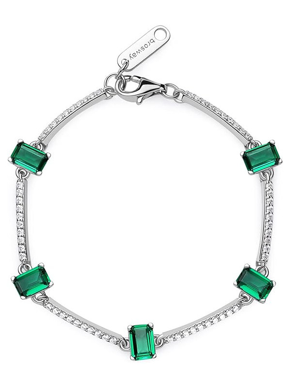 Bracciale Donna Brosway Rigido in Argento e Life Green Fancy FLG04