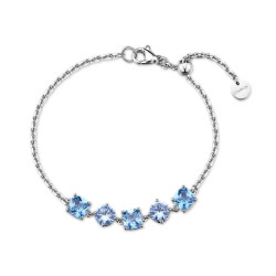 Bracciale Donna catena Brosway in acciaio con zirconi azzurri BIG12