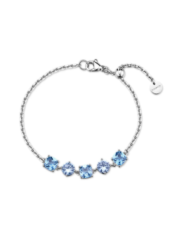 Bracciale Donna Brosway BIG12 – Acciaio & Zirconi Azzurri | Eleganza Moderna