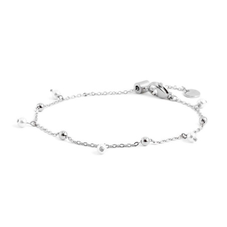 Bracciale Donna Marlù 2BR0071-W in Acciaio 316L Colore Argento con Perle