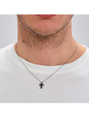 Collana Uomo Brosway BVD02 – Acciaio & Croce Pendente | Stile Avantgarde