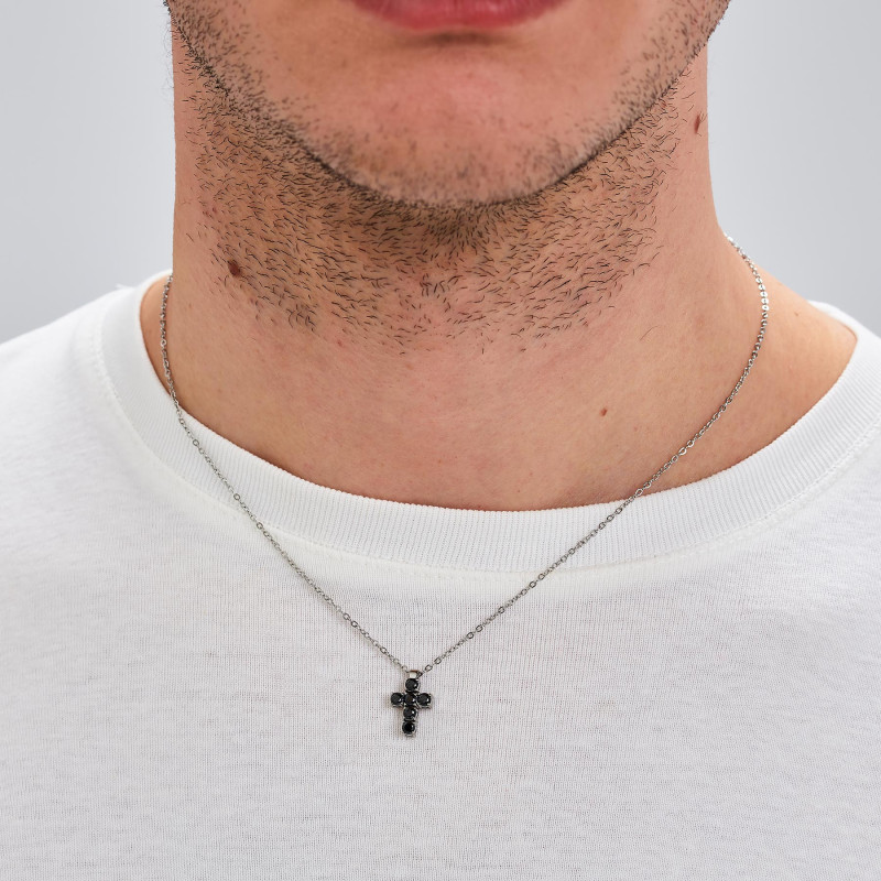 Collana Uomo Brosway BVD02 – Acciaio & Croce Pendente | Stile Avantgarde