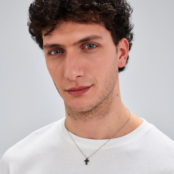 Collana Uomo Brosway BVD02 – Acciaio & Croce Pendente | Stile Avantgarde