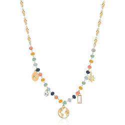 Collana Donna Brosway in Acciaio e Cristalli con Simbolo Mondo Chakra BHKN083