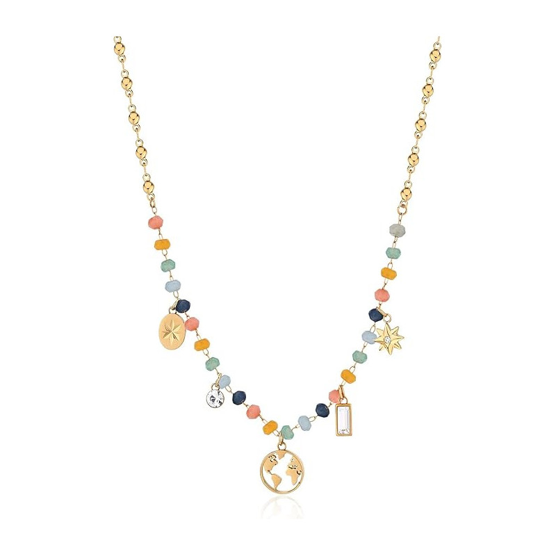Collana Donna Brosway in Acciaio e Cristalli con Simbolo Mondo Chakra BHKN083 Collana Donna Brosway in Acciaio e Cristalli con Simbolo Mondo Chakra BHKN083
