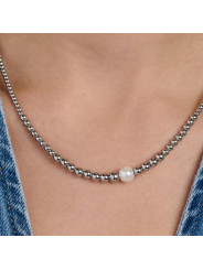 Collana Donna Brosway in Acciaio e Perle Perfect BPC03
